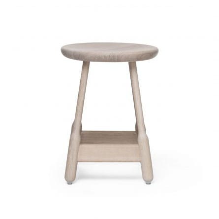 Albert バースツール 50 cm, White-oiled oak Massproductions