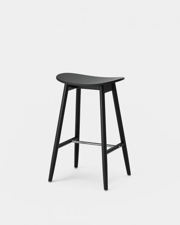 Icha バースツール 65 cm, Black stained beech Massproductions