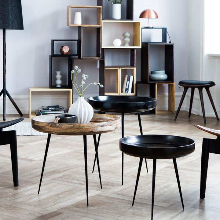 Mater スツール, Leather black. black stained beech stand Mater