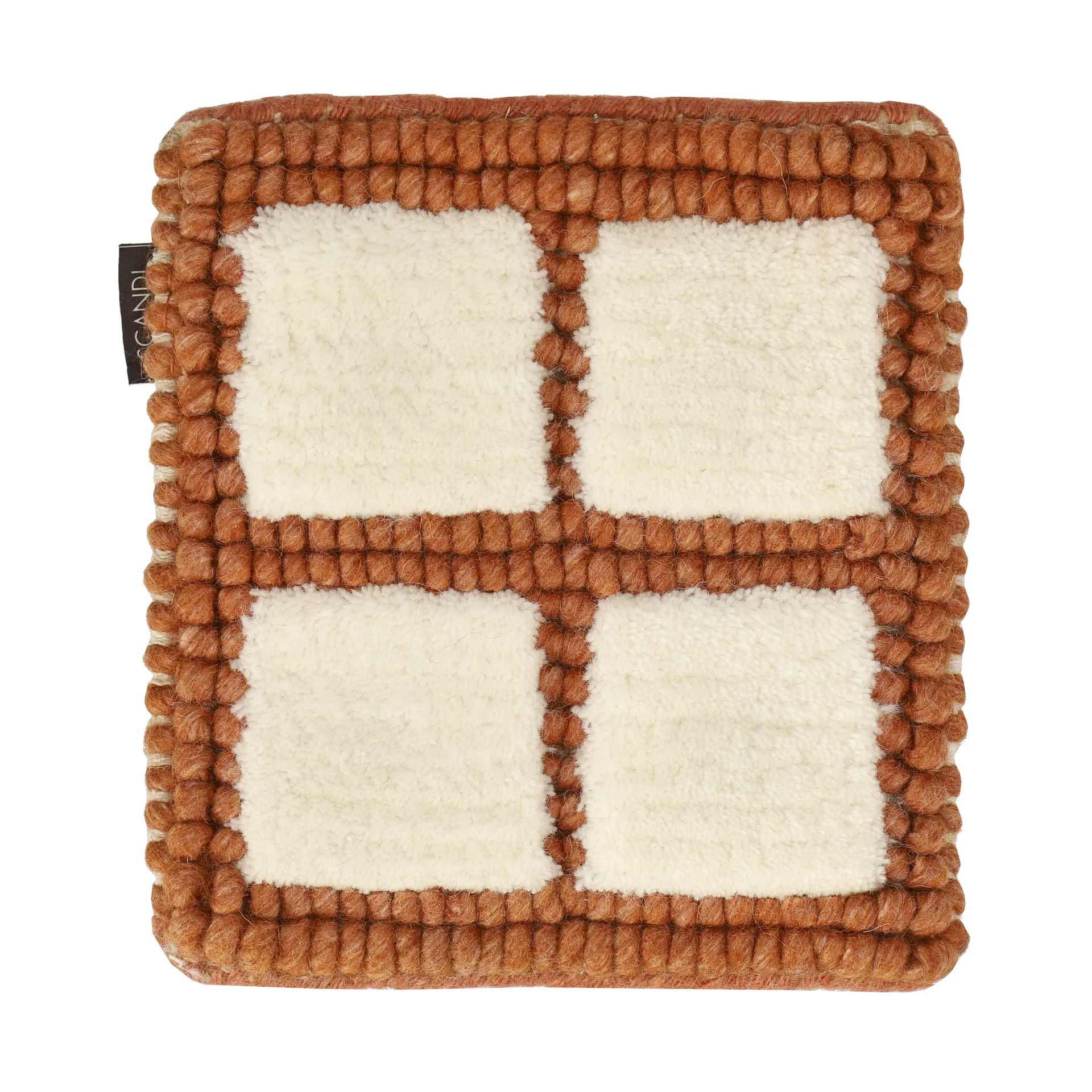 サンプル Pasture ウールラグ, Natural white-rust Material Samples