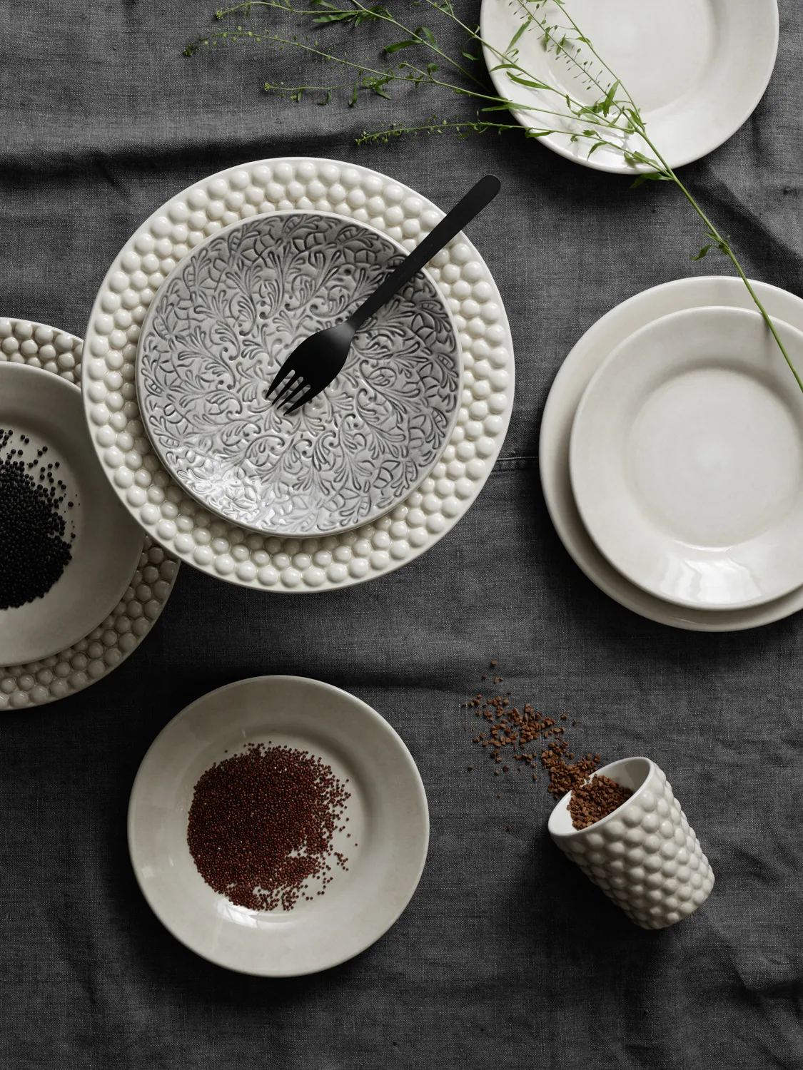 マテュース　レースプレート　2枚セット　20cm　グレー　mateus Mateus | マテュース からのLace プレート 20 cm - NordicNest.jp