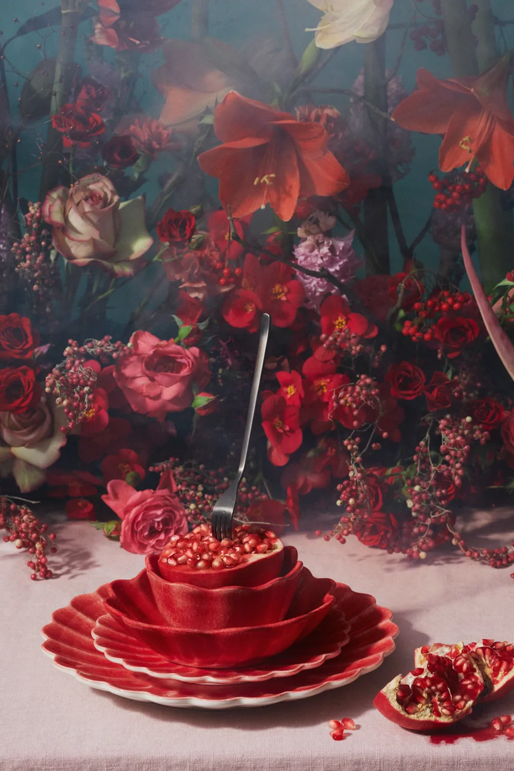 Oyster ボウル 18x23 cm, Red Mateus | マテュース