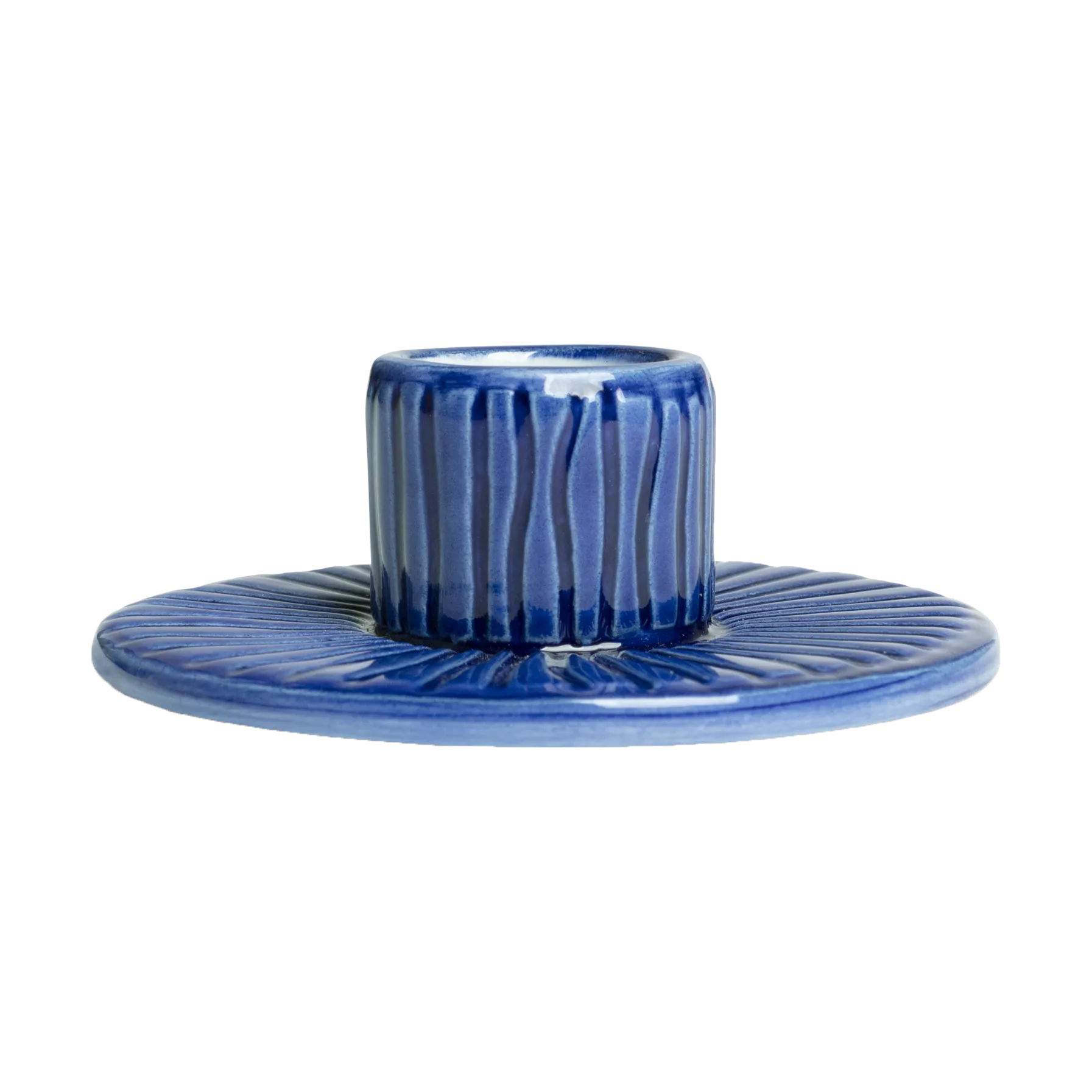 Stripes キャンドルスティック Ø8 cm, Blue Mateus | マテュース