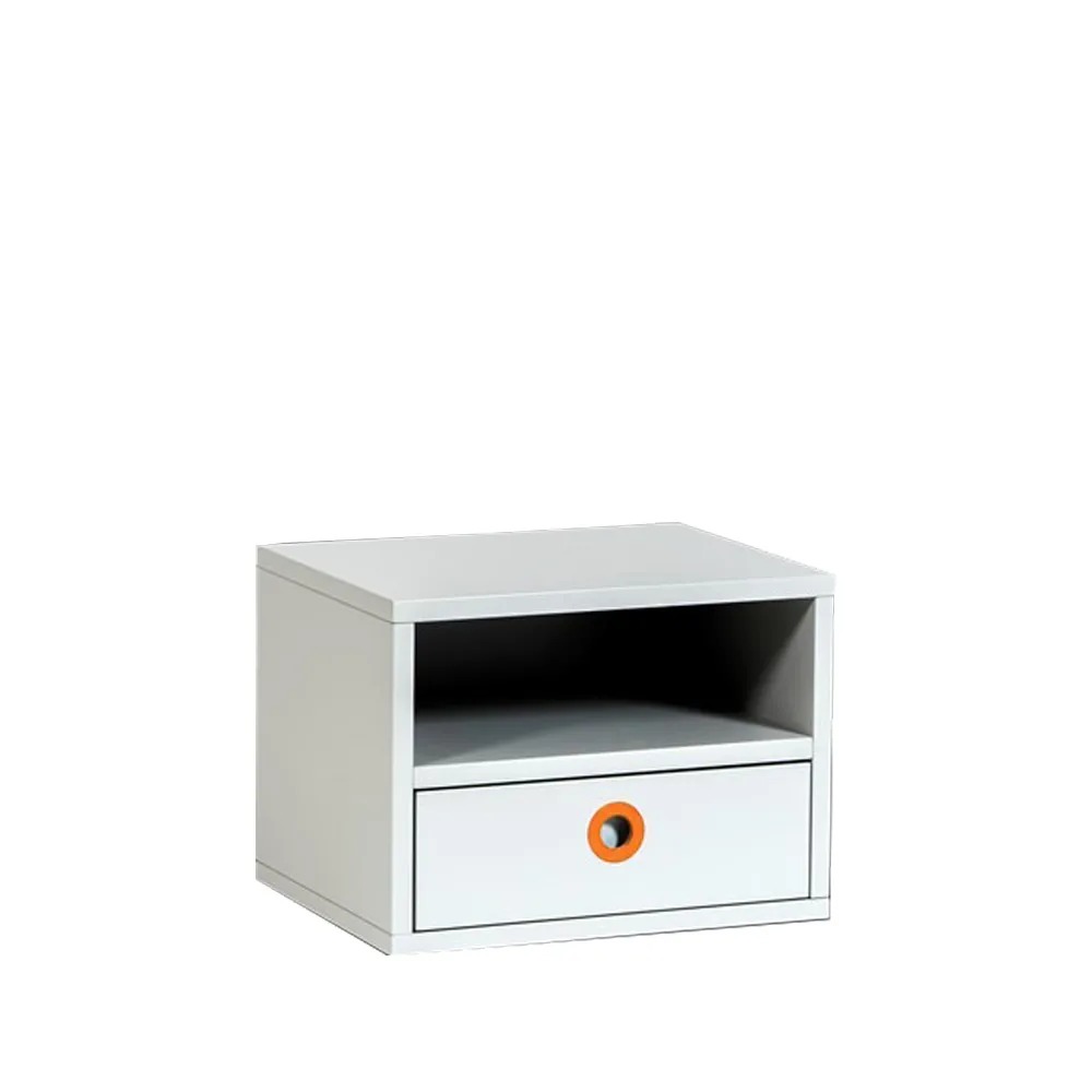 Höllviken ベッドサイドテーブル 壁かけ, light gray, 1 drawer Mavis