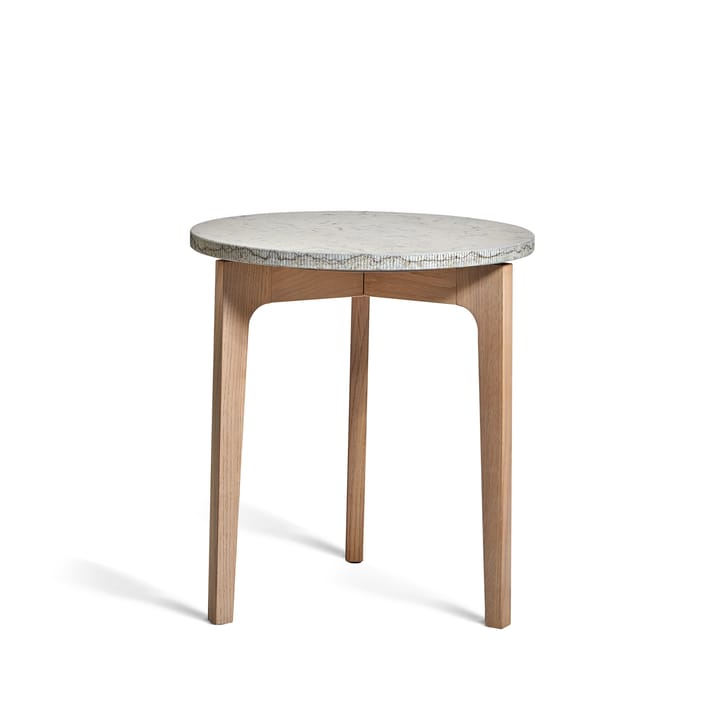 Höllviken サイドテーブル - limestone, white-pigmented oak veneer - Mavis