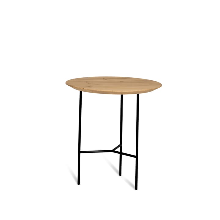 Tribeca サイドテーブル - oak lacquer, black legs, ø47 cm - Mavis
