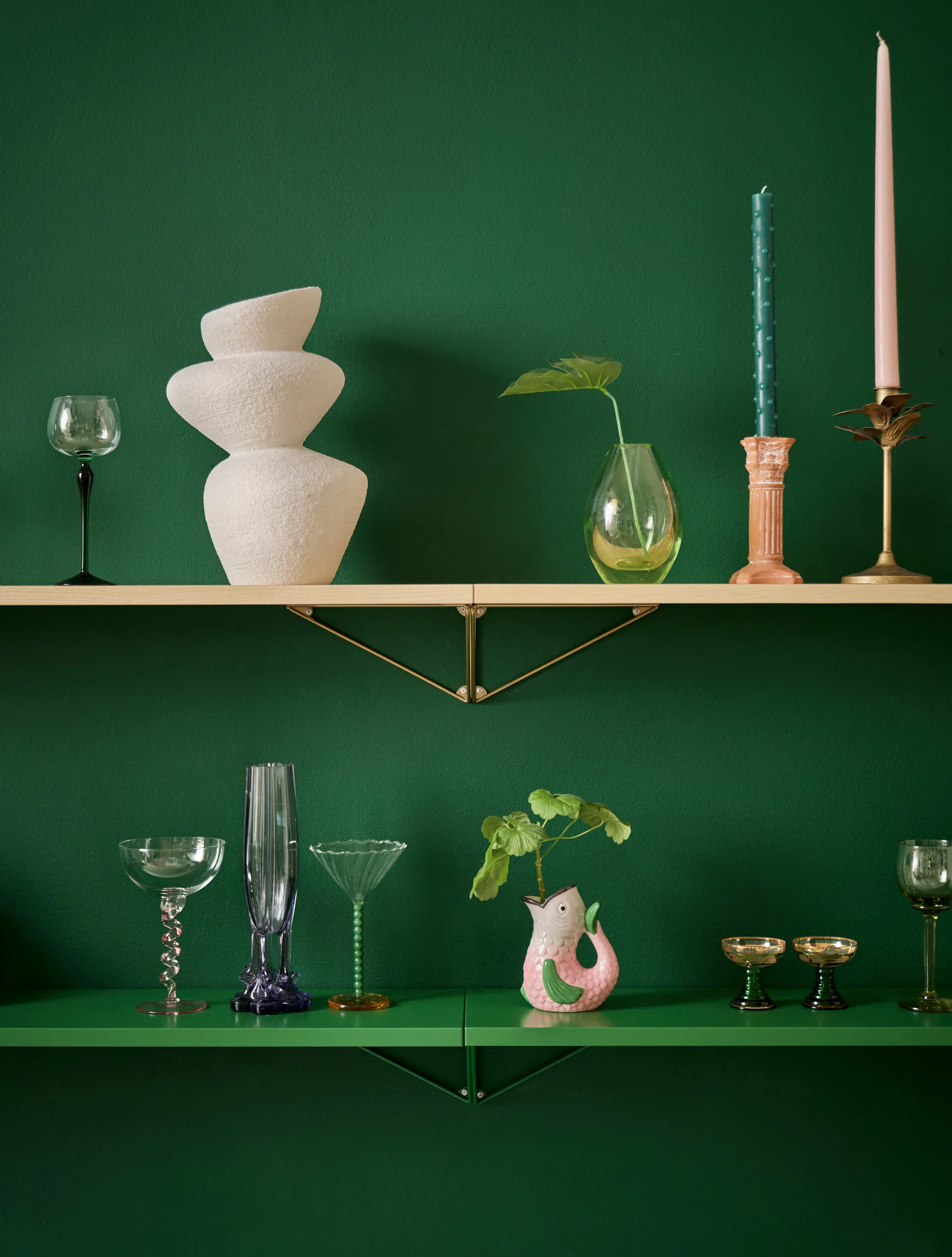 ピタゴラス ブラケット, 2パック, Fern green Maze | メイズ