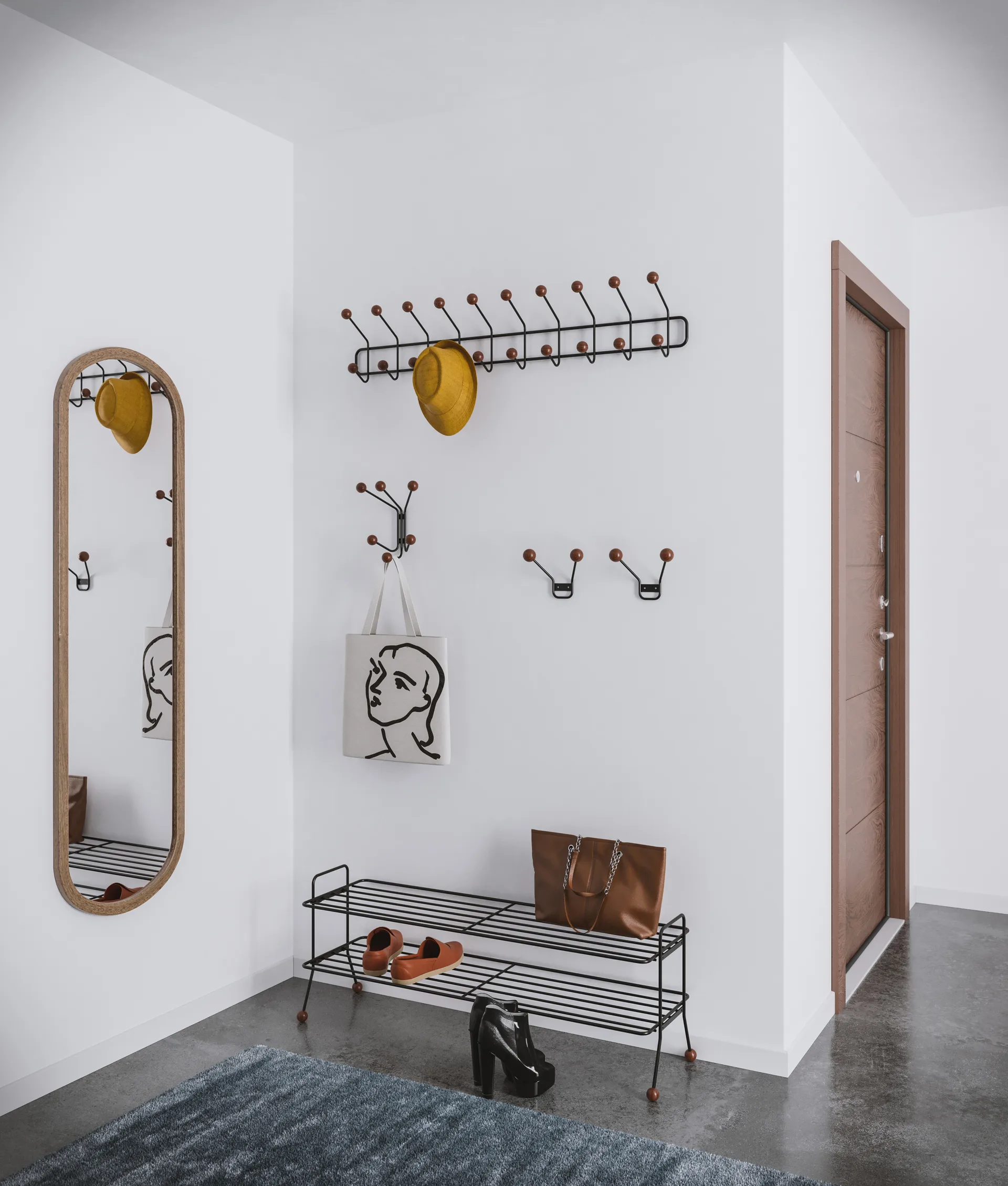 Bill シューズシェルフ L シューズシェルフ, Black Maze | メイズ