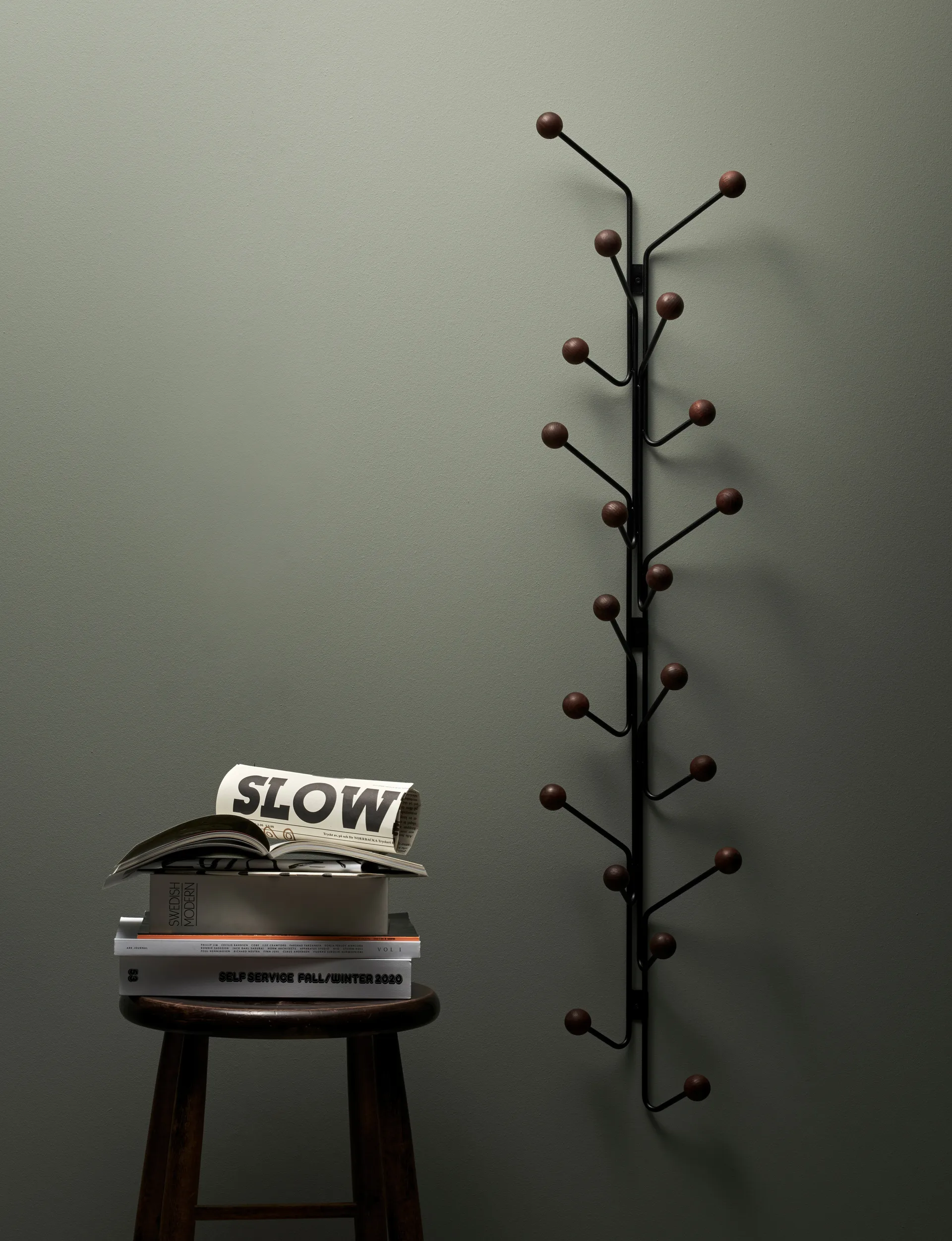 Bill Vertical ハンガー, Black-dark brown Maze | メイズ