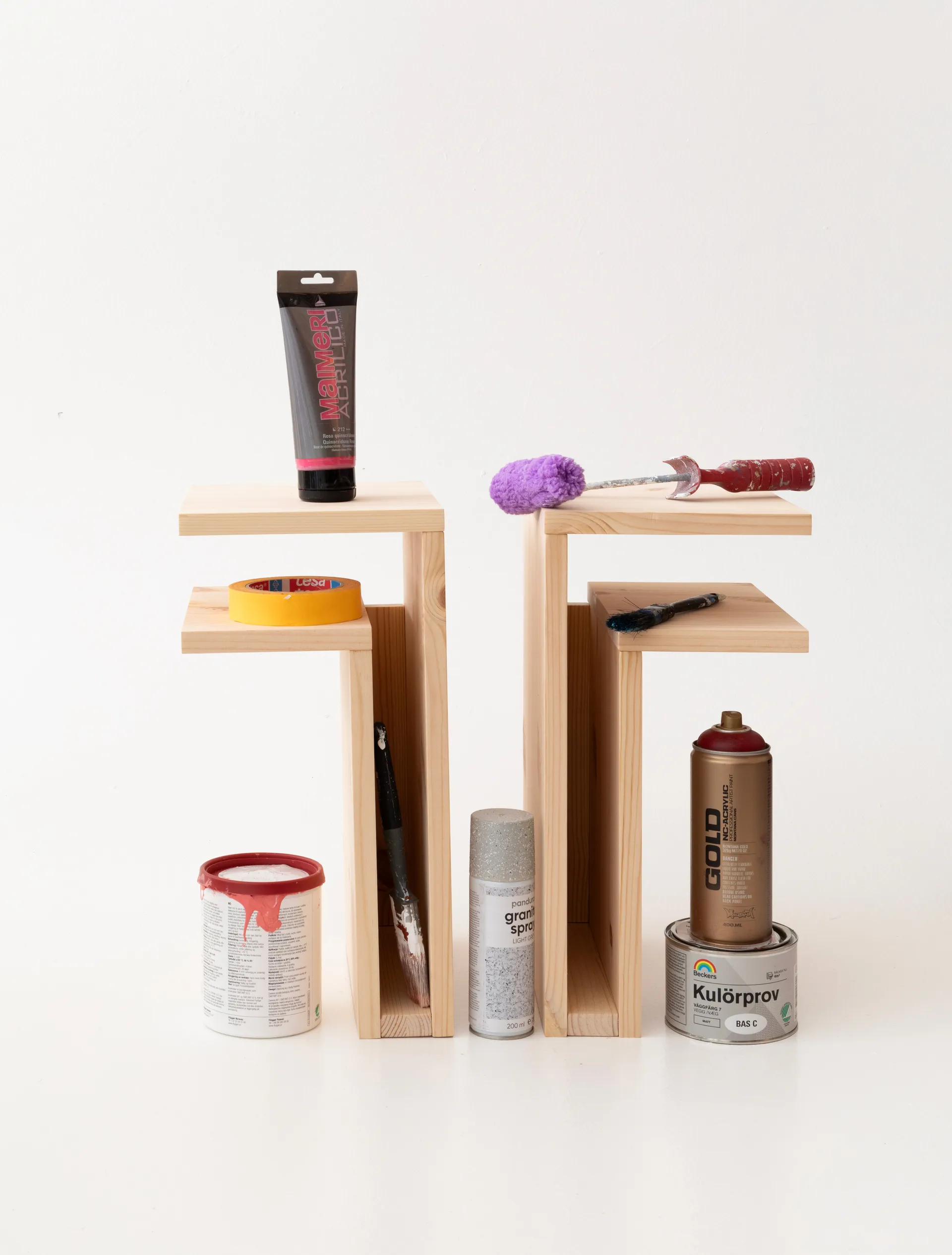 F-shelf Play DIY ウォールシェルフ, Pine, right Maze | メイズ