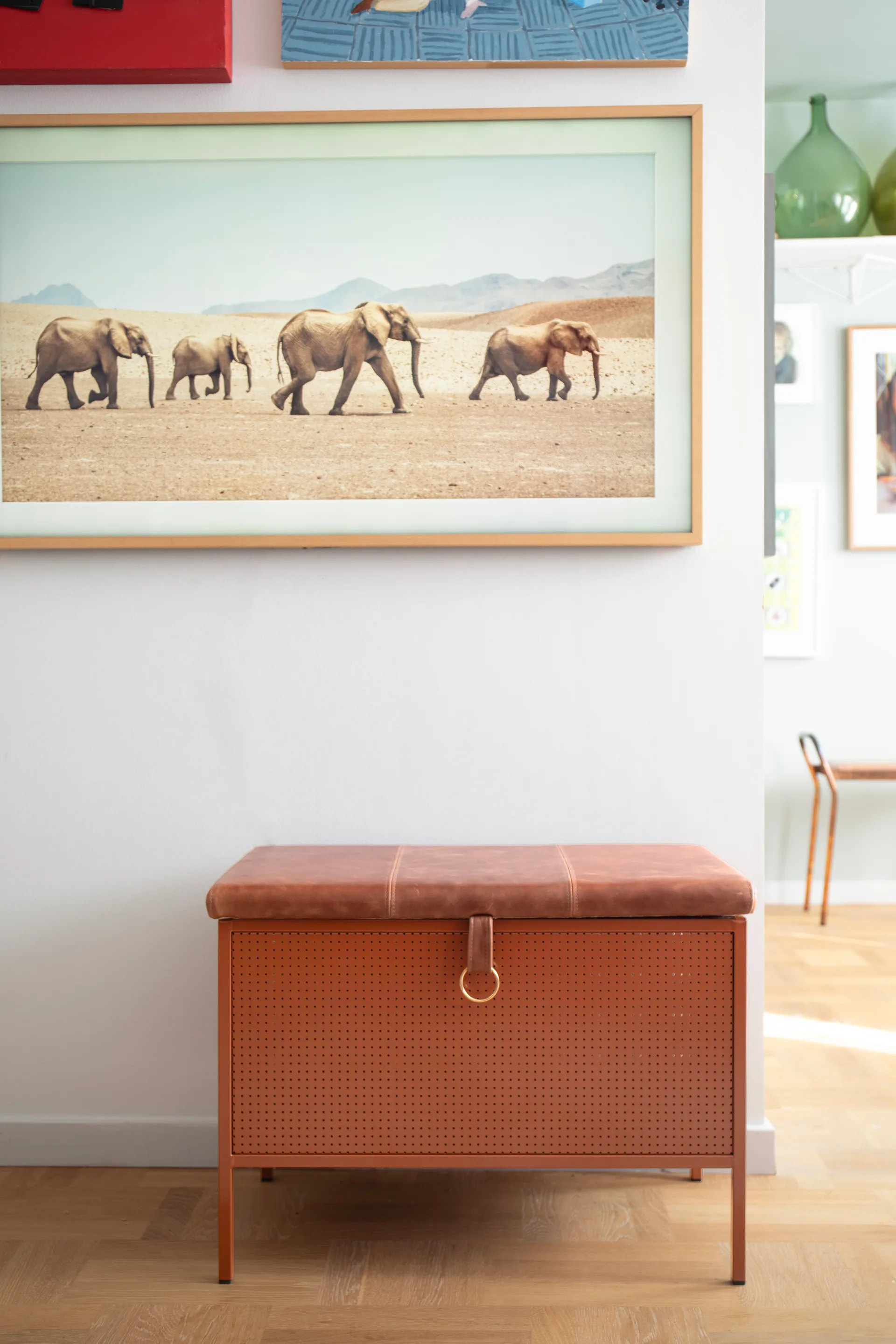 Frank 収納ベンチ, Cinnamon-vintage cognac Maze | メイズ