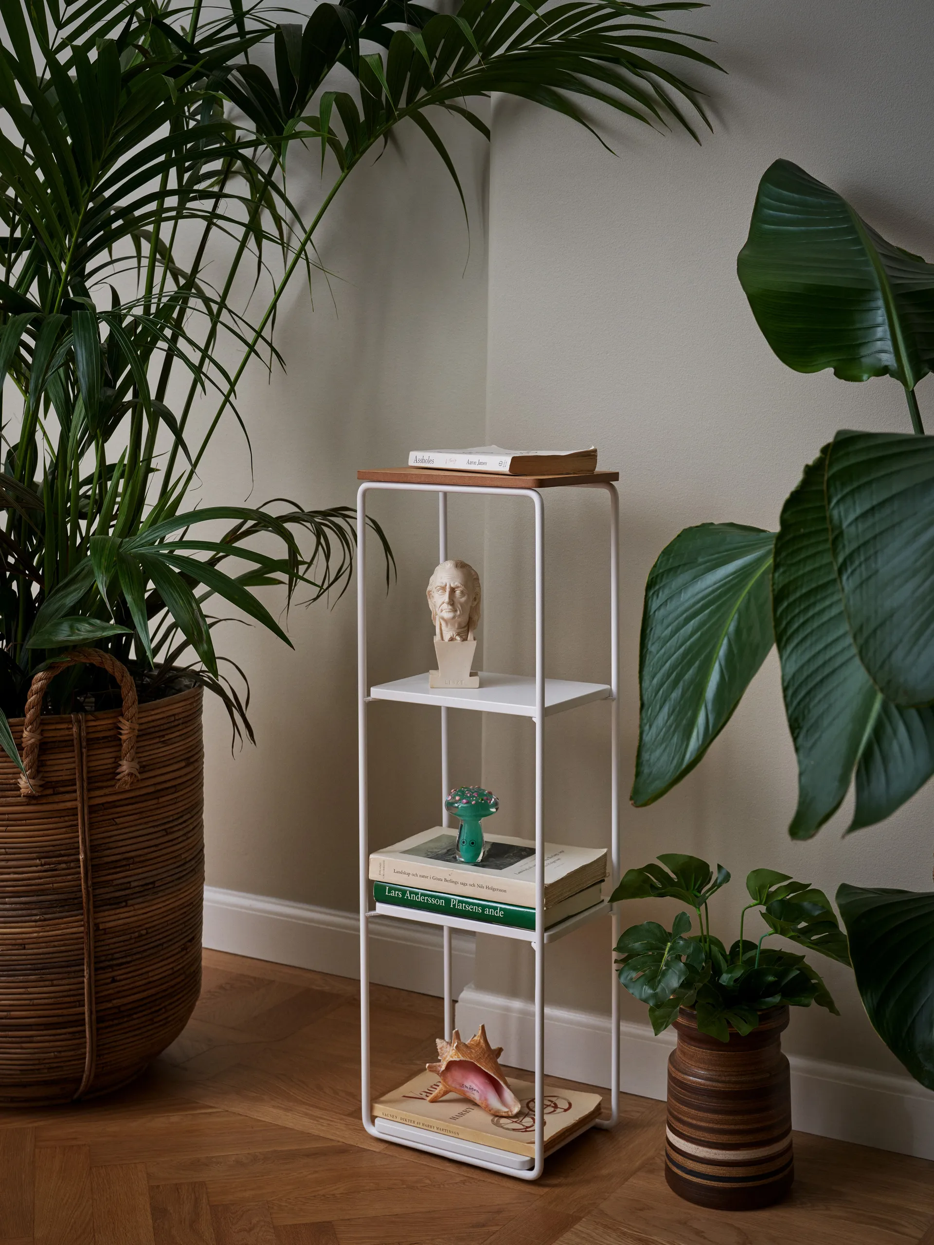 Mixrack フロアシェルフ L 26x19x82.2 cm, Oak-white Maze | メイズ