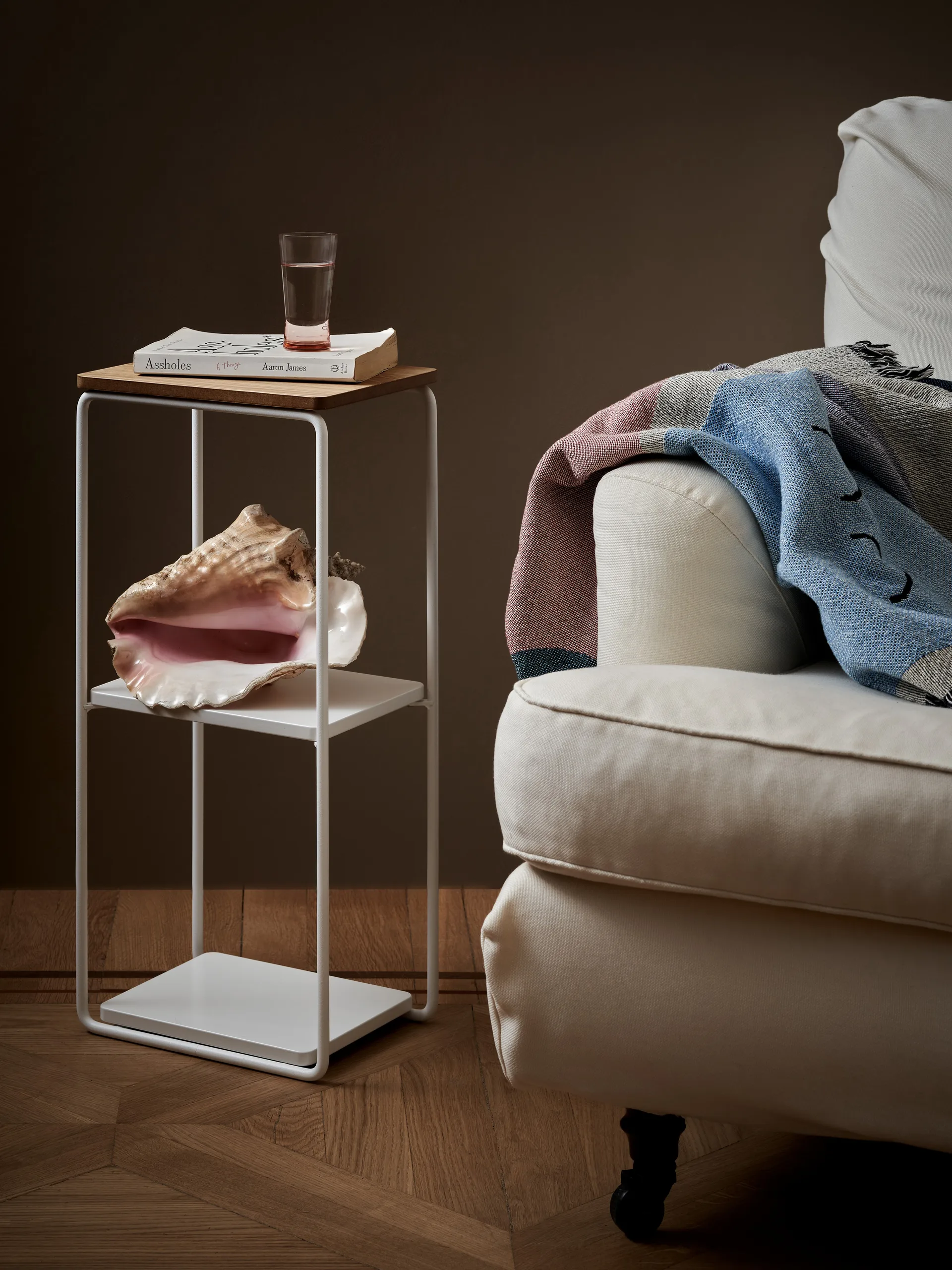 Mixrack フロアシェルフ S  26x19x57.2 cm, Oak-white Maze | メイズ