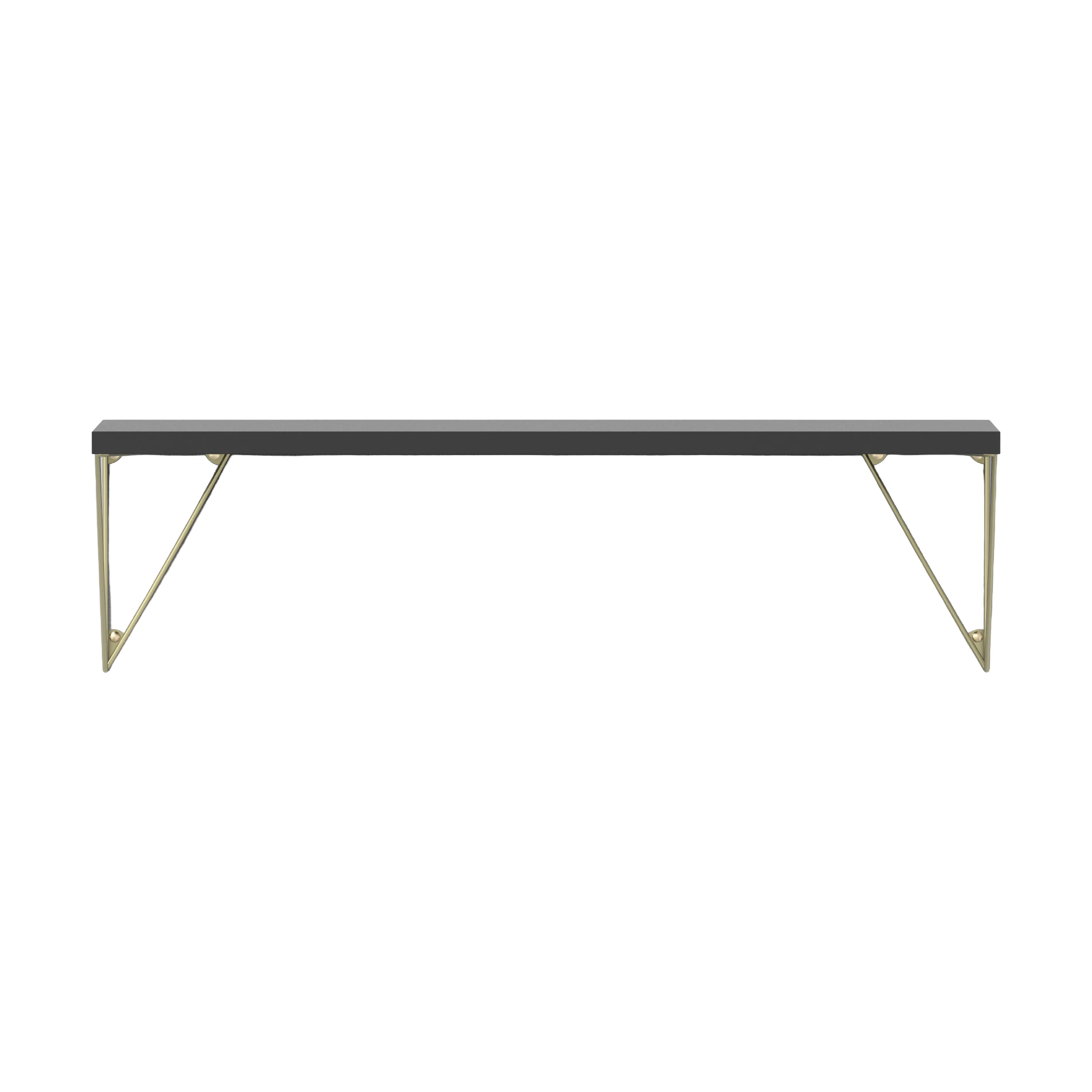 Maze からのPythagoras シェルフ, black-brass, 20x80 cm - NordicNest.jp