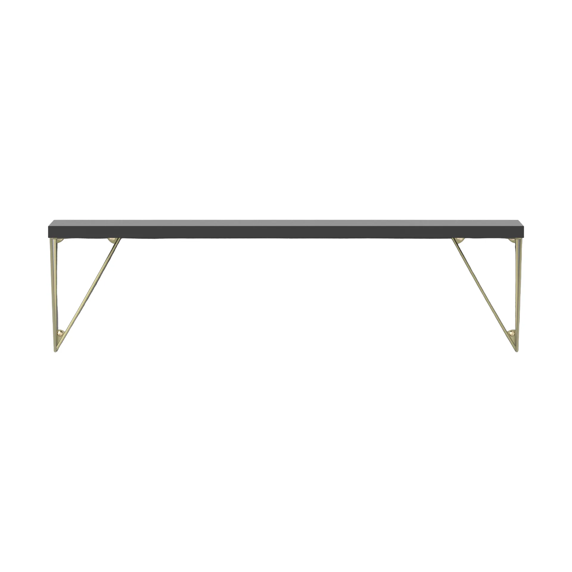 Pythagoras シェルフ, black-brass, 20x80 cm,  Maze
