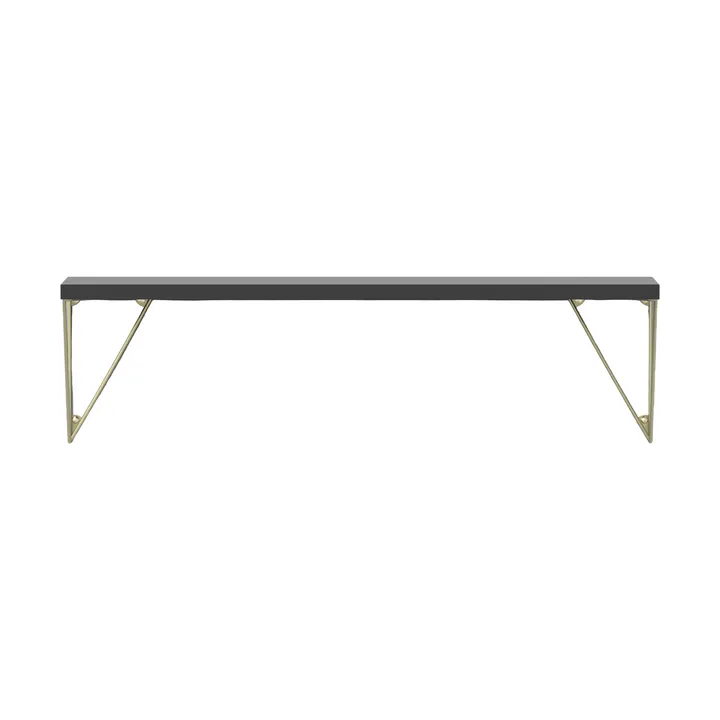Pythagoras シェルフ, black-brass, 20x80 cm - Maze