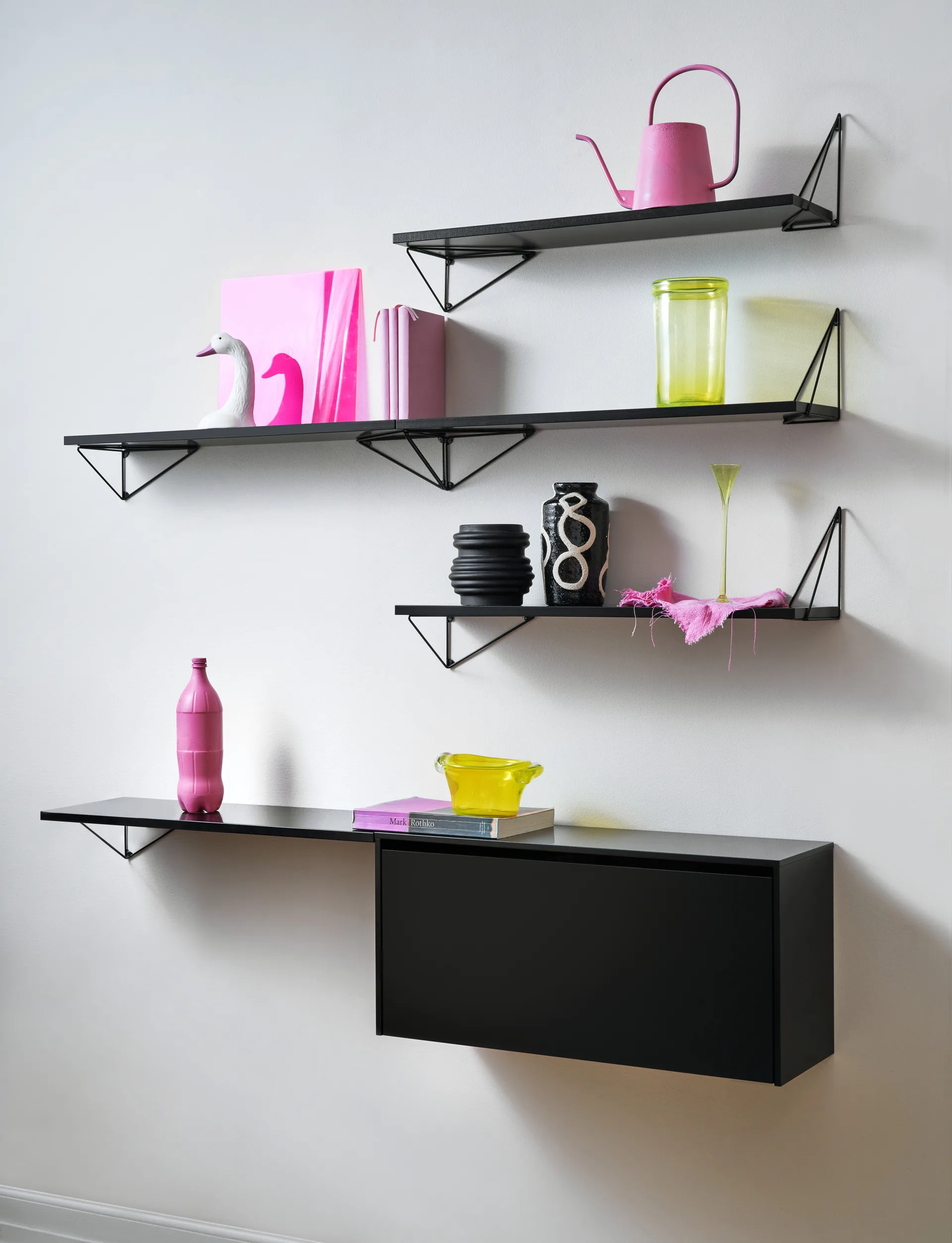 Pythagoras Cabinet ウォール キャビネット 38x80 cm, Black Maze | メイズ