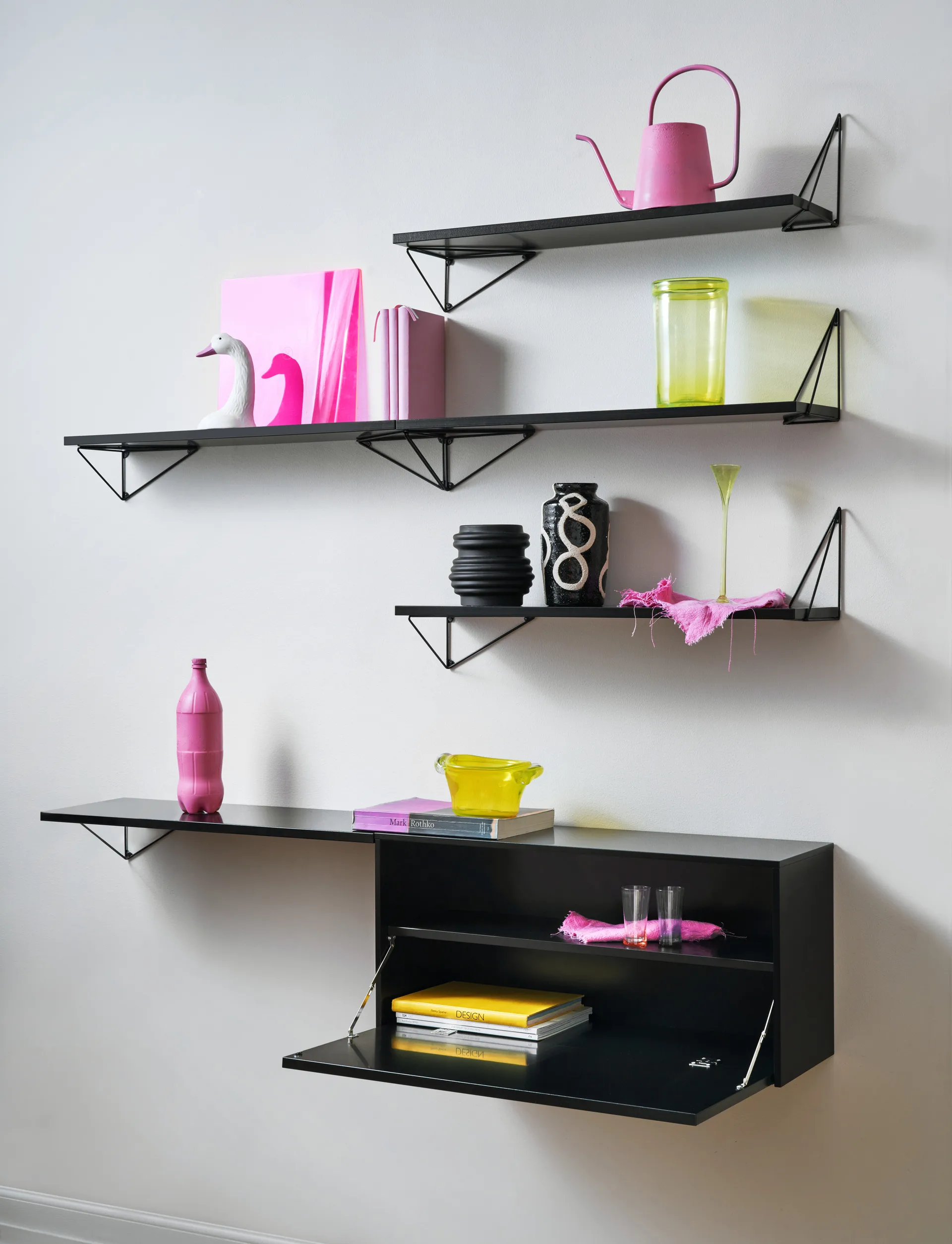 Pythagoras Cabinet ウォール キャビネット 38x80 cm, Black Maze | メイズ