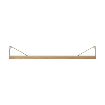 Pythagoras シェルフ, oak-brass, 20x80 cm - Maze