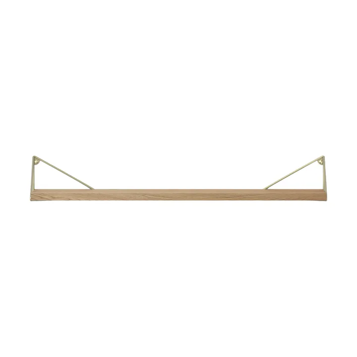 Pythagoras シェルフ, oak-brass, 20x80 cm - Maze