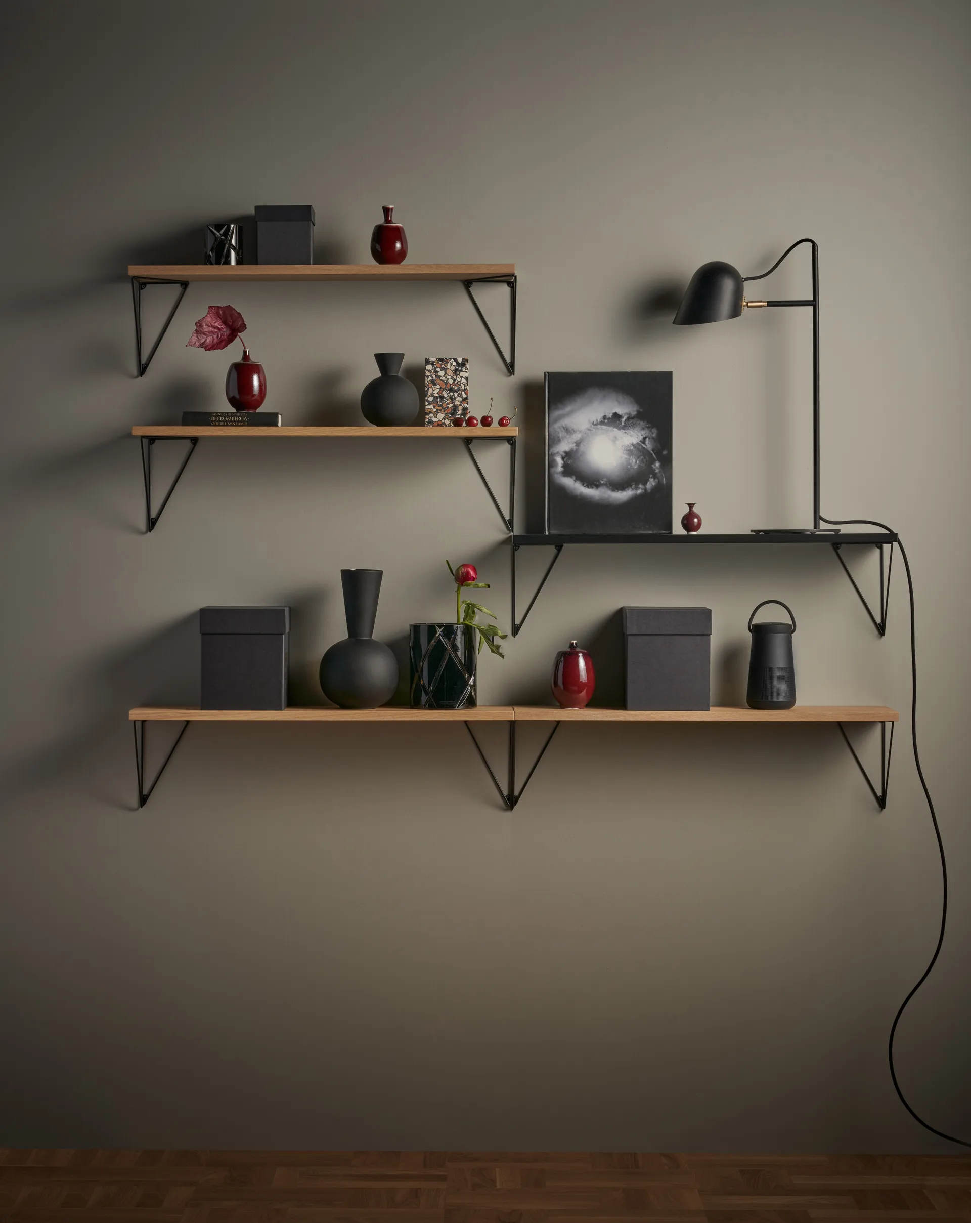 Pythagoras シェルフ, ラージ, oak Maze | メイズ