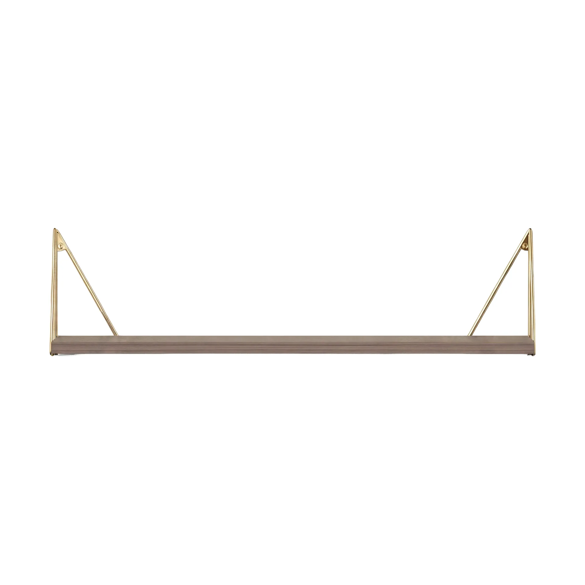 Pythagoras シェルフ, walnut-brass, 20x80 cm,  Maze