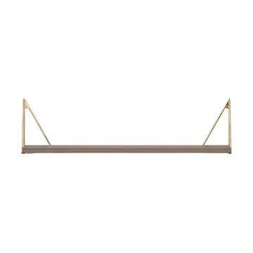 Pythagoras シェルフ, walnut-brass, 20x80 cm - Maze