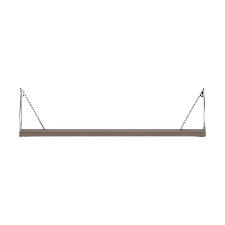 Pythagoras シェルフ, walnut-chrome, 20x80 cm - Maze