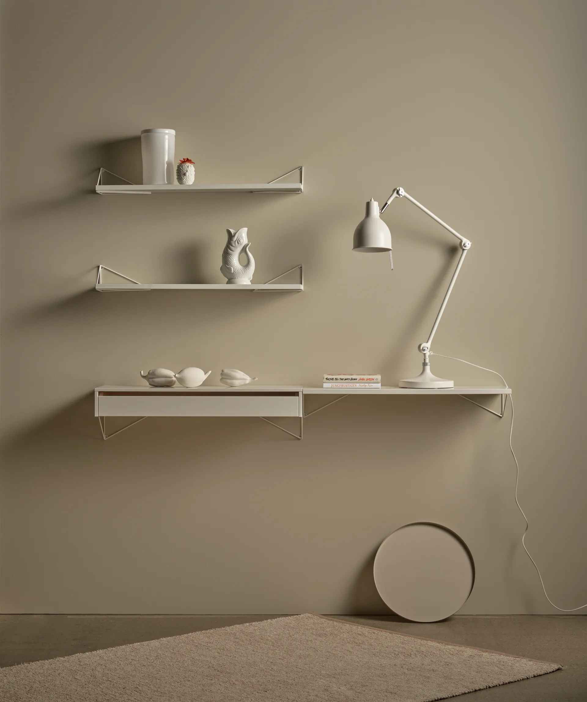 Pythagoras シェルフ, White, 20x80 cm,  Maze
