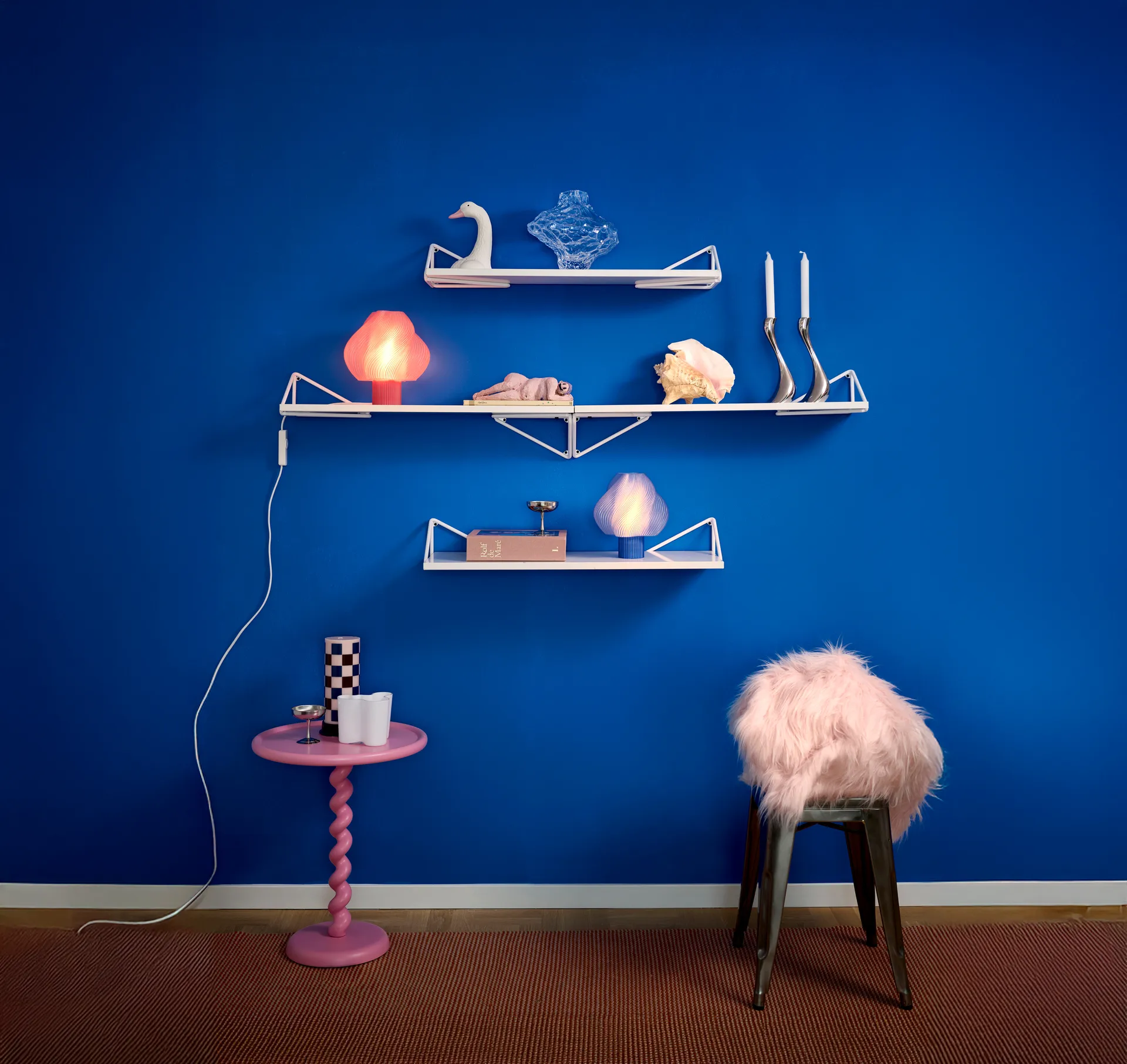 Pythagoras XL ブラケット 2パック, Porcelain white Maze | メイズ