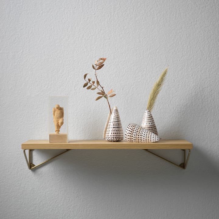 Pythagoras XS シェルフ, oak, brass Maze | メイズ