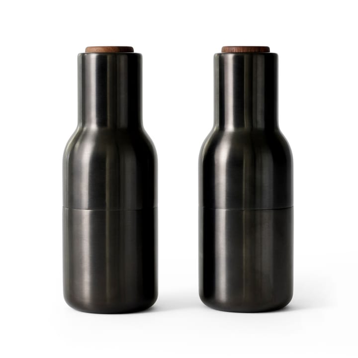 ボトルグラインダー スパイスミル (メタル) 2本セット - bronzed brass (wallnut lid) - MENU | メニュー