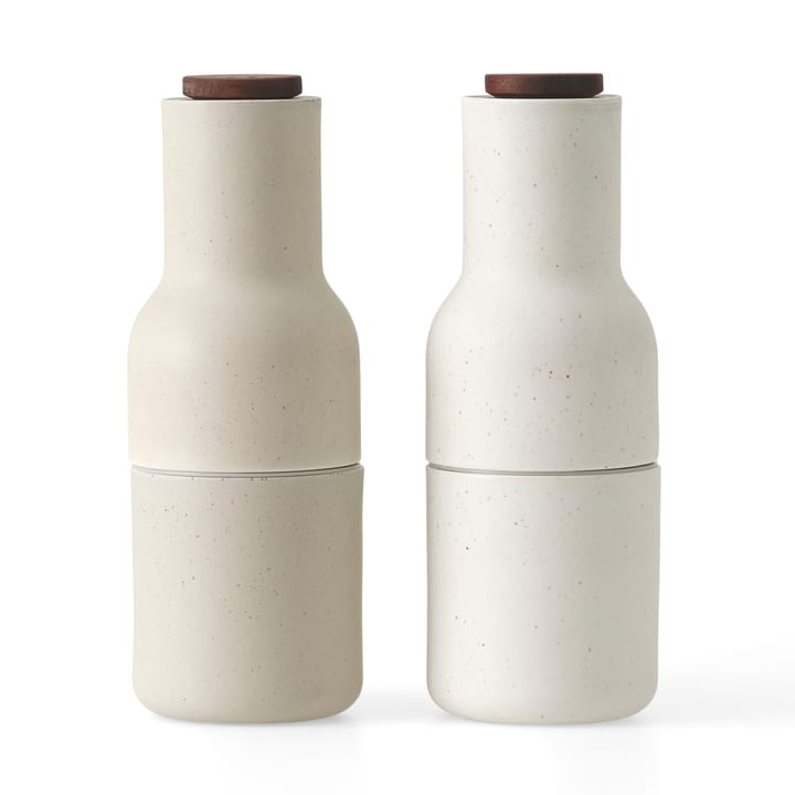 ボトルグラインダー スパイスミル (セラミック) 2本セット - Sand (walnut lid) - MENU | メニュー