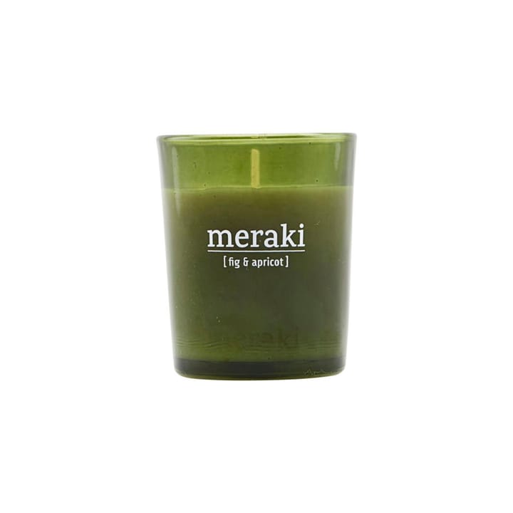 Meraki 香り付き キャンドル グリーン グラス 12 時間 - fig-apricot - Meraki | メラキ