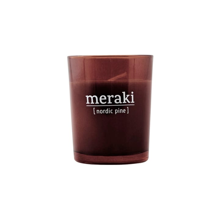 Meraki 香り付き キャンドル ブラウン グラス 12 時間 - nordic pine - Meraki | メラキ