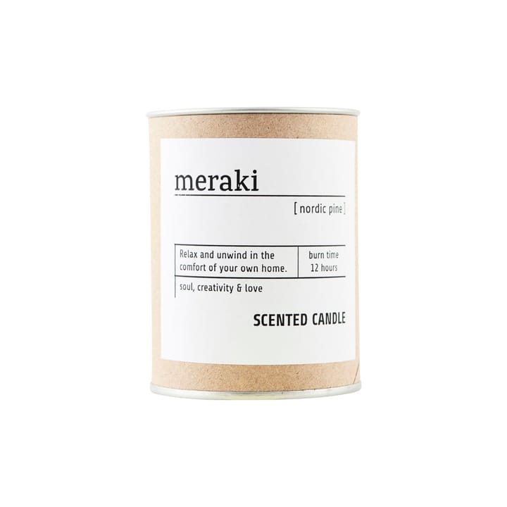 Meraki 香り付き キャンドル ブラウン グラス 12 時間 - nordic pine - Meraki | メラキ