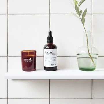 Meraki 香り付き キャンドル ブラウン グラス 12 時間 - nordic pine - Meraki | メラキ