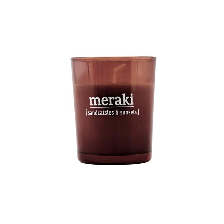 Meraki 香り付き キャンドル ブラウン グラス 12 時間 - sandcastles & sunsets - Meraki | メラキ
