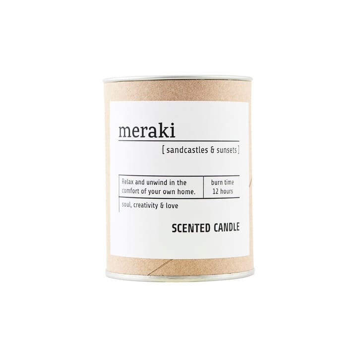 Meraki 香り付き キャンドル ブラウン グラス 12 時間 - sandcastles & sunsets - Meraki | メラキ