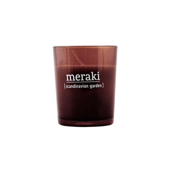 Meraki 香り付き キャンドル ブラウン グラス 12 時間 - scandinavian garden - Meraki | メラキ
