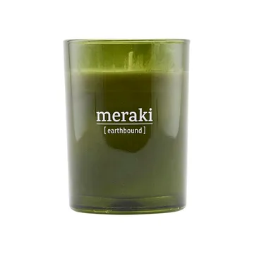 Meraki 香り付き キャンドル グリーン グラス 35時間 - earthbound - Meraki | メラキ