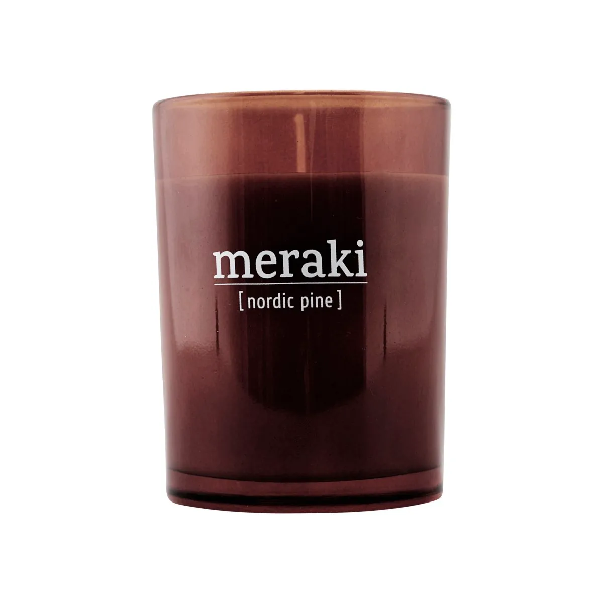 Meraki 香り付き キャンドル ブラウン グラス 35 時間, nordic pine Meraki | メラキ