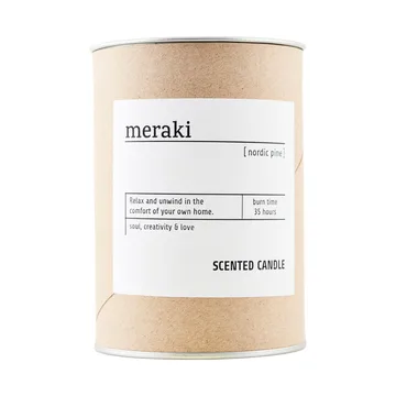 Meraki 香り付き キャンドル ブラウン グラス 35 時間 - nordic pine - Meraki | メラキ