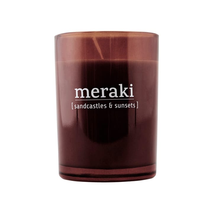 Meraki 香り付き キャンドル ブラウン グラス 35 時間 - sandcastles & sunsets - Meraki | メラキ