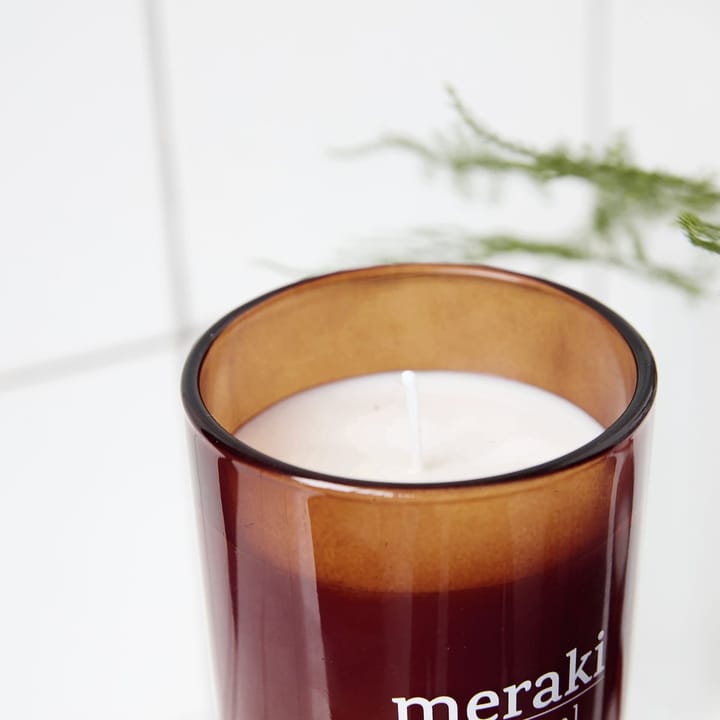 Meraki 香り付き キャンドル ブラウン グラス 35 時間 - scandinavian garden - Meraki | メラキ