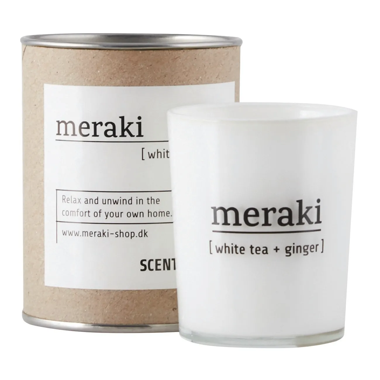 Meraki 香り付き キャンドル 35 時間, White tea-ginger Meraki | メラキ
