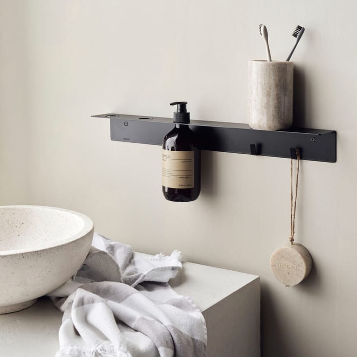 Meraki  ボトルハンガー＆フック付きシェルフ, Brushed black finish Meraki | メラキ