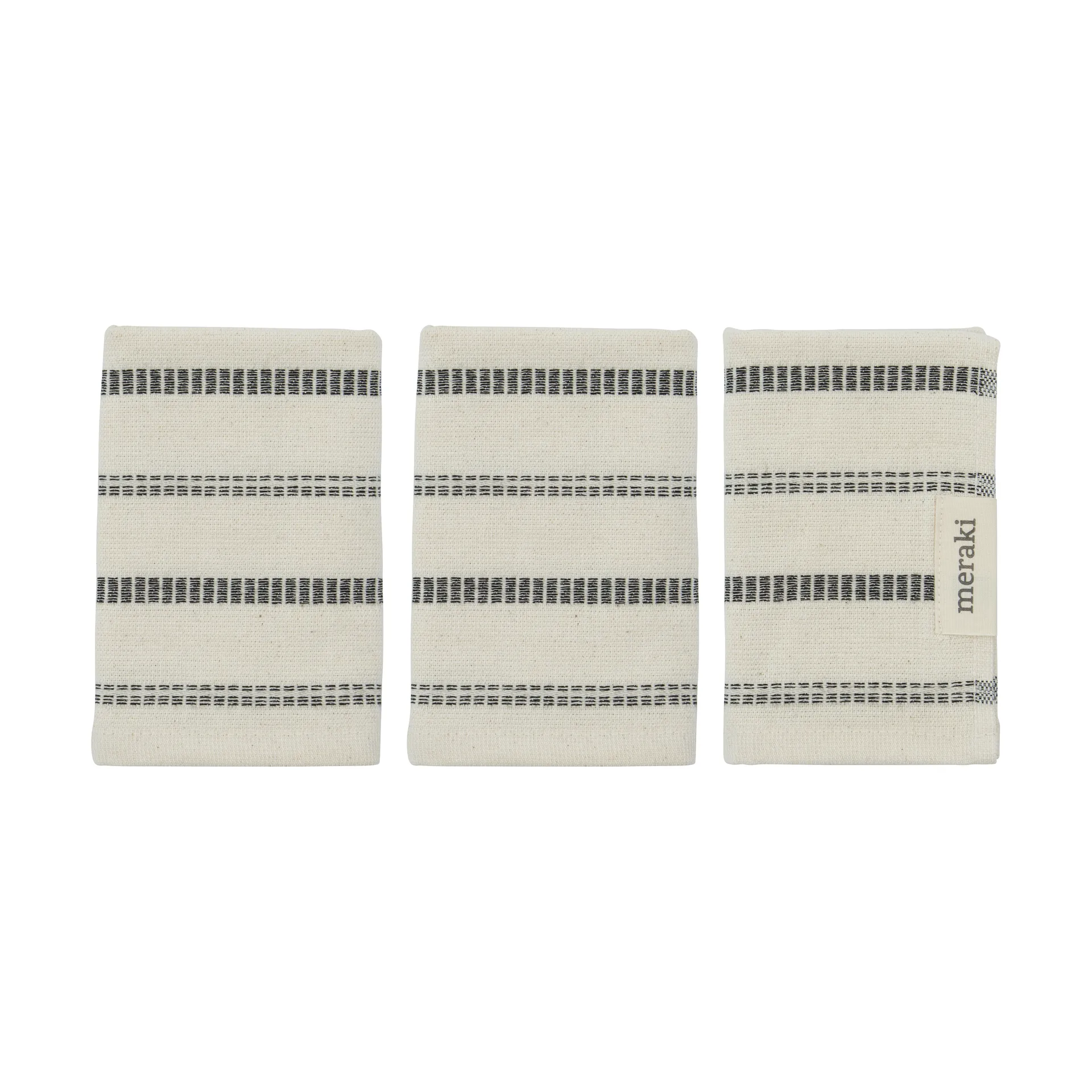 True ウォッシュクロス 3枚, Off-White-black Meraki | メラキ