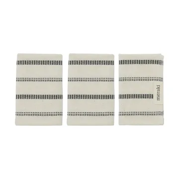 True ウォッシュクロス 3枚 - Off-White-black - Meraki | メラキ