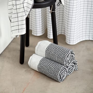 グリッド タオル 50x100 cm - black-off white - Mette Ditmer | メッテ ディトマー